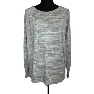 Athleta Women's‎ Gray Pullover Sweater Crewneck Bandha Marled Sweatshirt SMALL